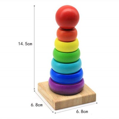 New.Rainbow Stacking Ring Tower Stacking Folding Cup Stapelr