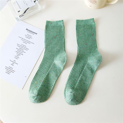 Japanese Style Stackable Socks Versatile Cute MidCalf Studen