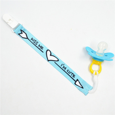 1pcs Baby Pacifier Clip Ribbon Chain Dummy Holder Chupetas S