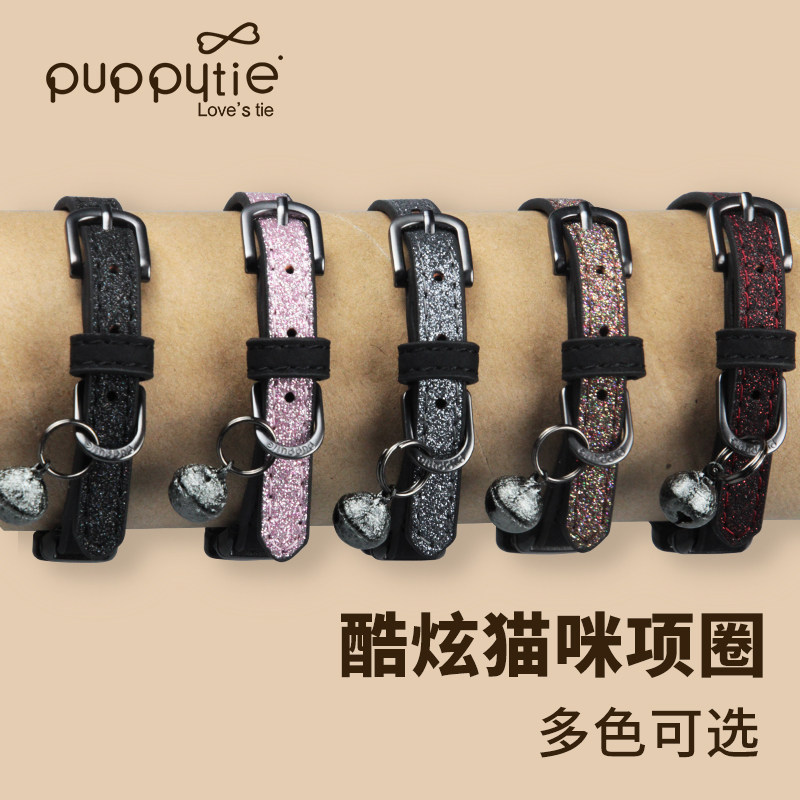 猫咪猫项圈铃铛新年可爱过年皮颈圈脖圈脖子饰品宠物用品猫带英短