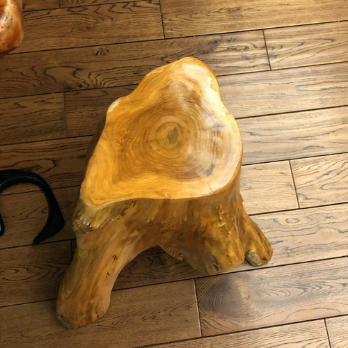 天然根雕树根凳子花架底座实木圆墩子原木树桩木桩木头树墩子茶几
