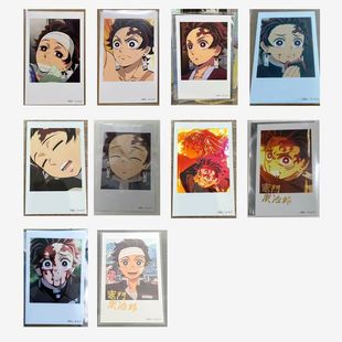 日谷鬼灭之刃金签拍立得炭治郎cafe个人池系列烫金小卡二次元周边