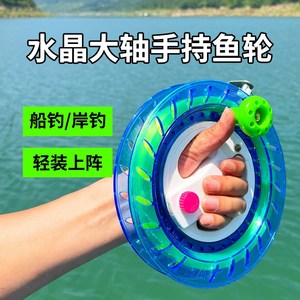 猎天下抛竿钓鲢鳙鱼线盘手持大轴风筝线盘渔轮海杆岸钓大物收线轮