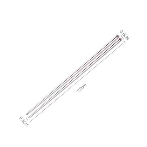 A Pair Of Silver Reusable Sushi Chopsticks, Heat-resistant,