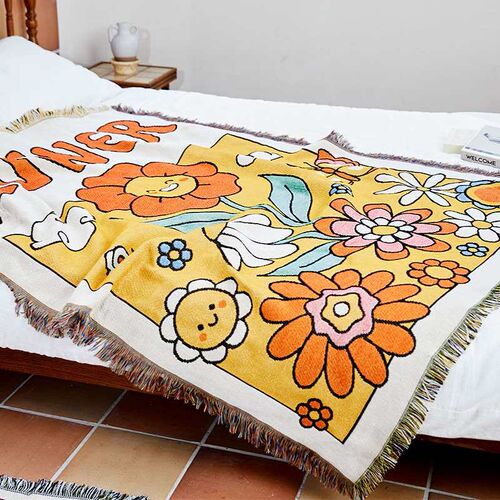 Camping blanket sofa blanket ins style picnic mat outdoor mo