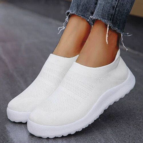 Fashion Women Casual Shoes Slip On Women Sock Shoes Solid Co