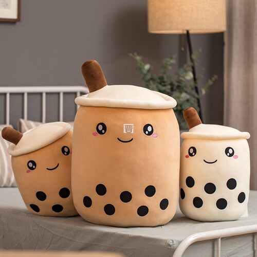 real-life bubble tea plush toy stuffed food milk tea soft