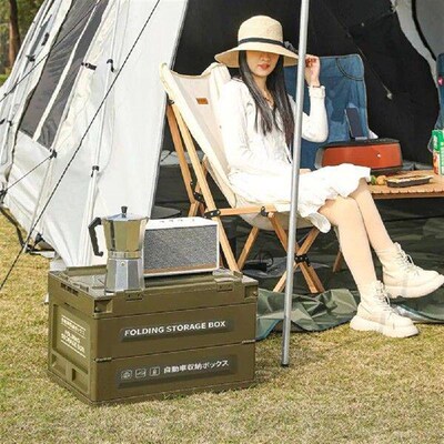 Storage Holder Top Lid Camping Car Trunk Storage Container