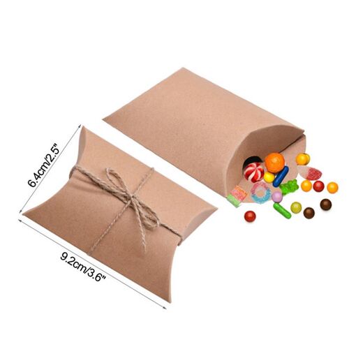 10/20/30Pcs Pillow Candy Box Kraft Paper Christmas Gift