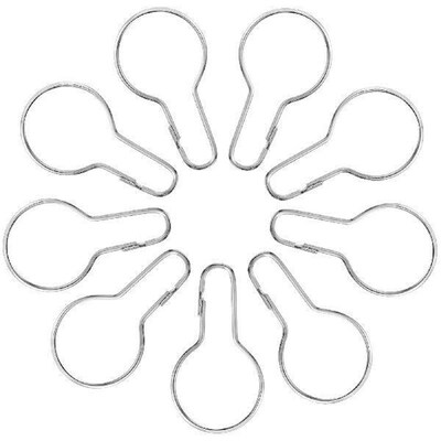20 Pcs Curtain Hooks Gourd Shaped Rust Proof Bathroom
