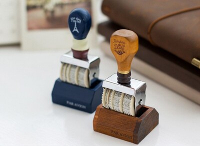 Retro Date Roller Stamp DIY Seal Clear Stamps Craft Stempels