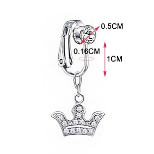 ical Non Navel Fake Pircing Butterfly Cartilage Earring Clip