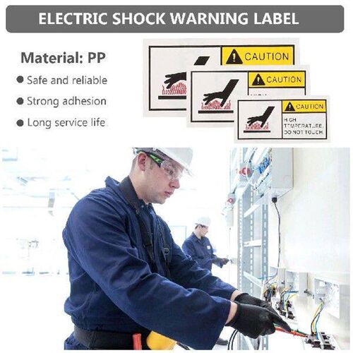 10pcs High Temperature Warning Labels Self-adhesive