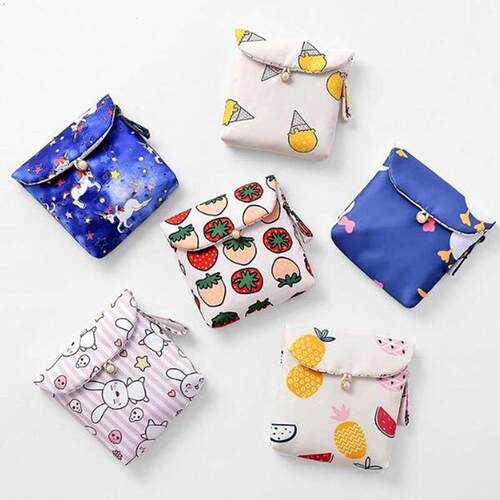 New fresh style sanitary napkin bag cute portable coin stora
