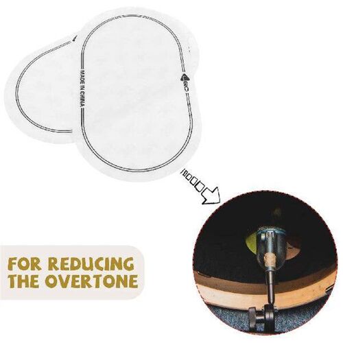 2Pcs Double Pedal Stickers White Protective Floor Head Pads