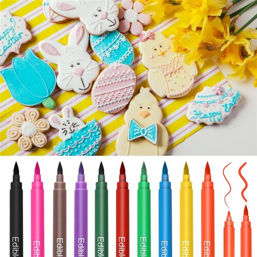 Edible Pigment Pen Brush Food Coloring Pen For Drawing