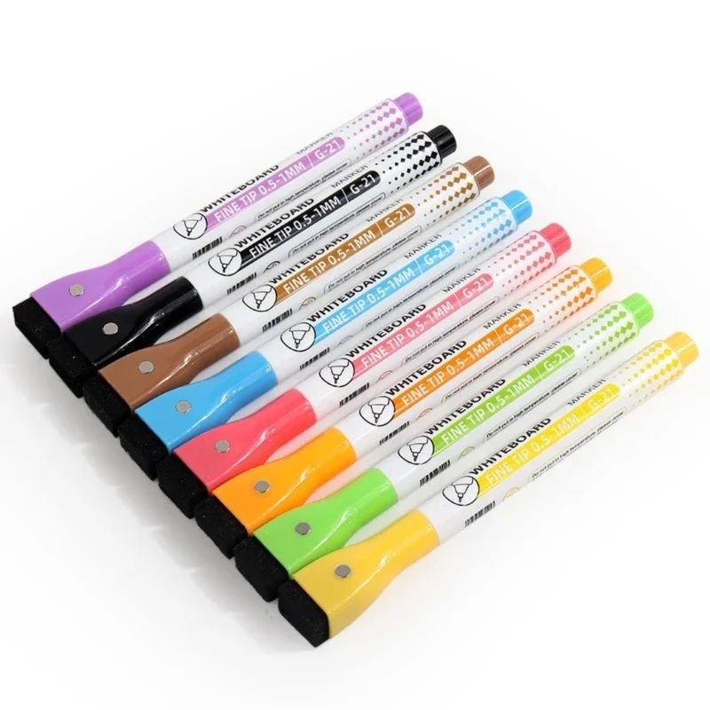 8 Colors 0.5mm Magnetic Dry Erase Markers Whiteboard Marker图片