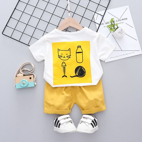 New Summer Baby Boys Girls Clothes Suits Kid Infant Cute Car