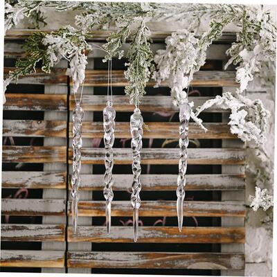 10pcs 13cm Christmas Decoration Simulation Ice Xmas Tree Han