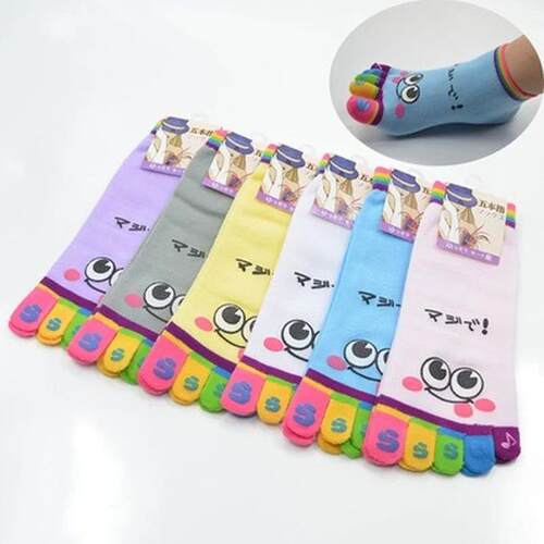 Cute Casual Five-toed Crew Finger Show Funny Short Cartoon C