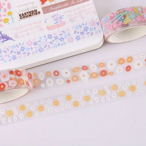 5Rolls Kawaii Transparent Sticker Tape DIY Decorative Materi