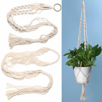 Macrame Plant Hanger Basket Flowerpot Plant Holder Macrame H