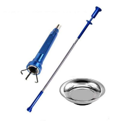 Metal Pickup 4-Claw LED Light Magnetic Long Spring Picker