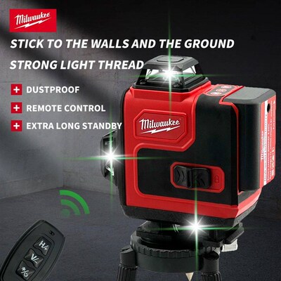 Milwaukee Laser Level Green 16 Lines 4D Self Leveling 360 Ho