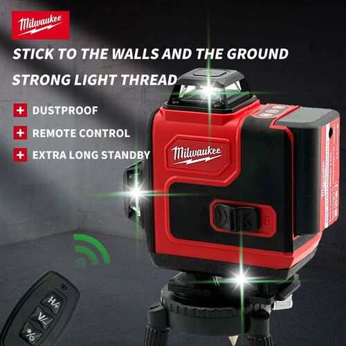 Milwaukee Laser Level Green 16 Lines 4D Self Leveling 360 Ho