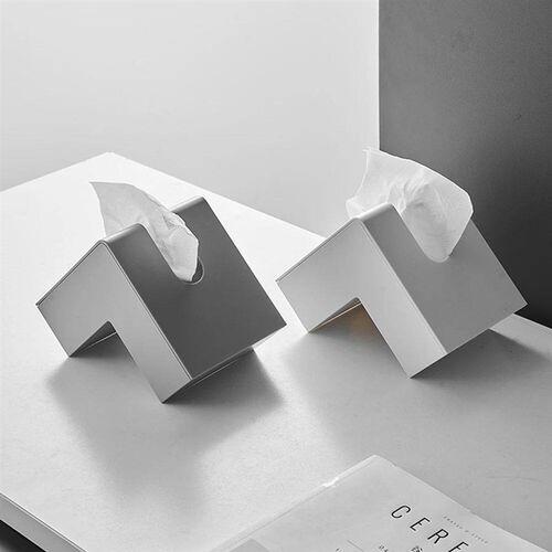 Modern Style Nordic Right Angle Desktop Napkin Paper Storage