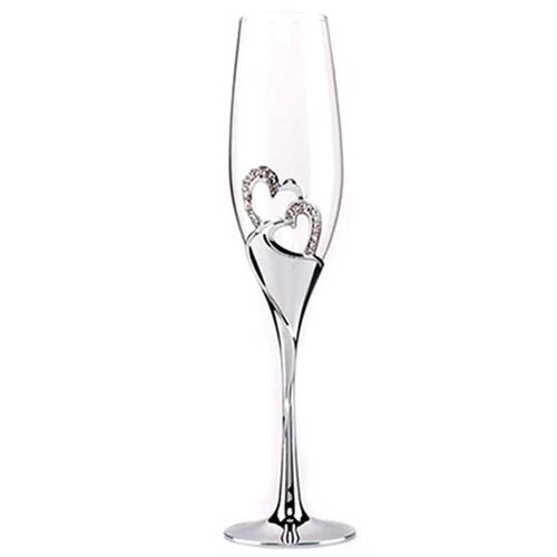 Crystal diamond heart-shaped Champagne Cup Set bubble goblet