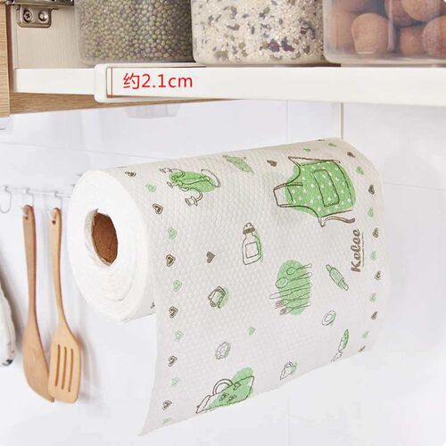 Kitchen Tissue Hanger Towel Rack Non-Punch Wall-Mounted Lazy