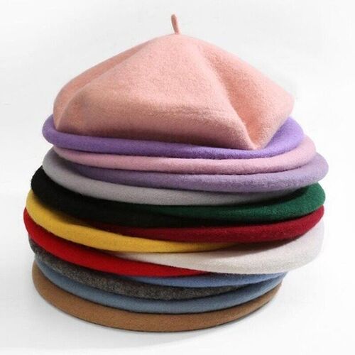 Winter Warm faux Wool Beret Women Girls French Artist Beanie
