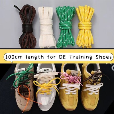 Length 100cm DIY Freedly Round Leather Colorful MIU Shoelace