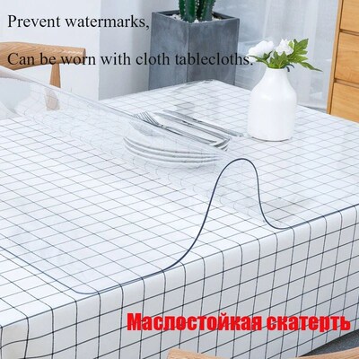 1mm Soft Glass Tablecloth PVC transparent D waterproof Oilp