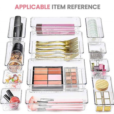Plastic Drawer Organizers Set Organizer Storage Trays office