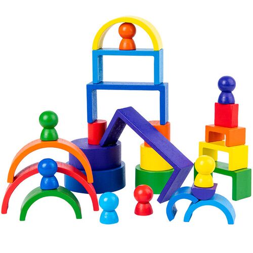 Four in One Rainbow Combination Square Arched Building Bloc