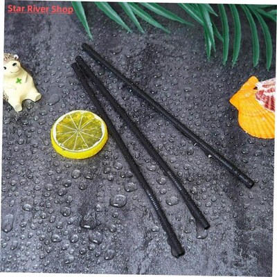 100pcs/Set Black Cocktail Straws Black Plastic Straw For Bir