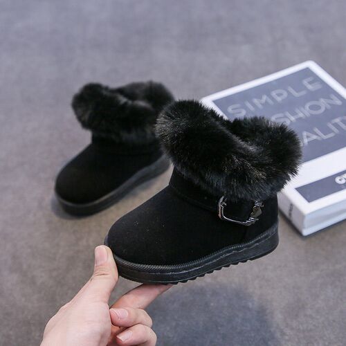 2025 Childrens Snow Boots Girls Velvet Short Boots Warm Ba