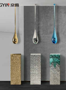 空中天花几何不锈钢挂件ktv酒店大堂会所艺术水滴吊顶装饰品摆件