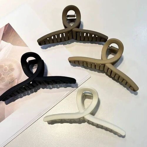 2/4Pcs Women Hair Claw Clip Cross Matte Hairpin Fashion Hair