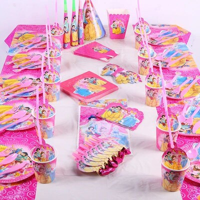 Princess Happy Girl Child Birthday Theme Party Decoration Se