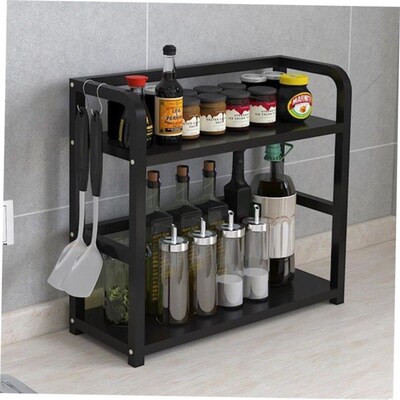 Kitchen Shelf Spice Rack table top condiment corner rack oil