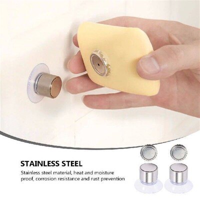2 Sets Magnetic Soap Box Suckers Wall Mounted Rack Holders