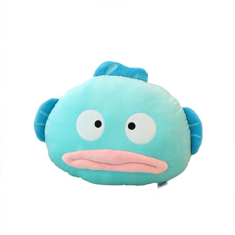 可爱汉顿丑鱼毛绒抱枕靠枕午睡毯毛毯二合一便携手拎式小毯子包,居家布艺,抱枕被,淘宝优惠券,粉丝福利购,淘宝优惠卷
