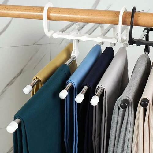 Multi-functional 9 in 1 Trouser Storage Rack Closet Organize