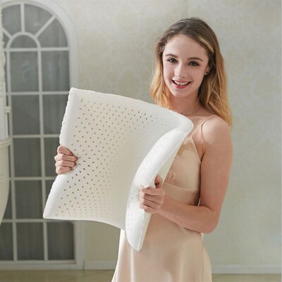 Natural latex pillow s-curve cervical spine pillow core