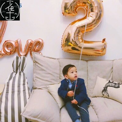 Birthday number balloon party decoration room letter set气球