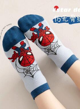 5 Pairs Spiderman Cotton Childrens Socks iron Man Hulk Thor