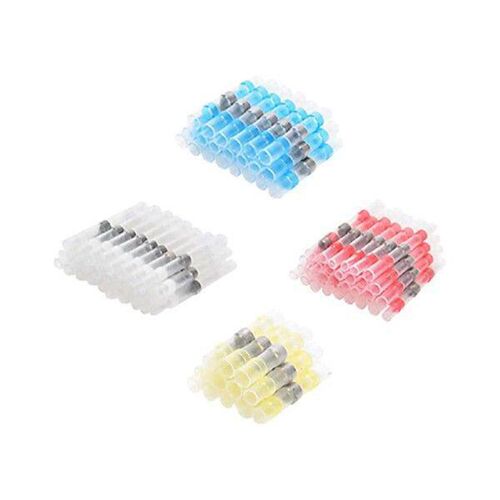 200Pcs Sleeve Solder Seal Wire Connectors Heat Shrink Butt